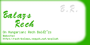 balazs rech business card